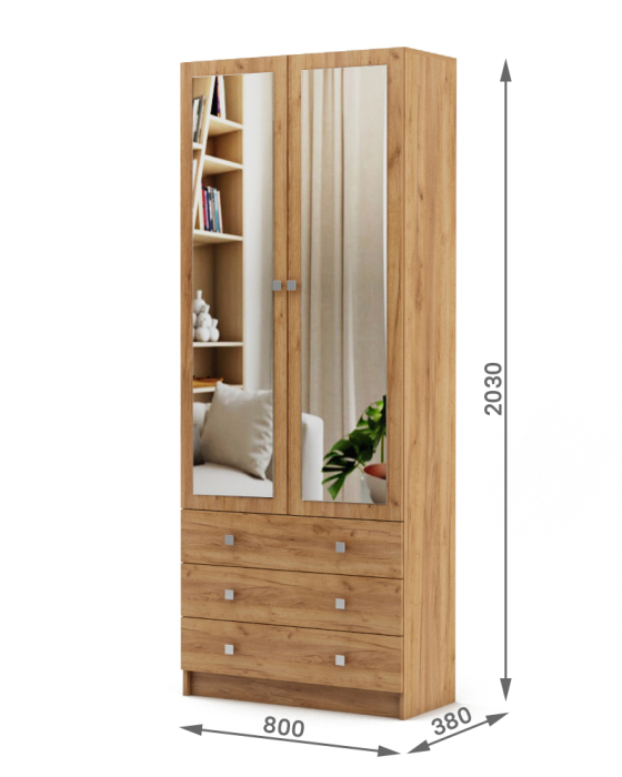 Шкафы двухстворчатые, Шкаф Бостон-12