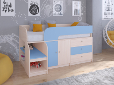 Кровати-чердаки, Кровать-чердак Астра 9 V1 Дуб молочный