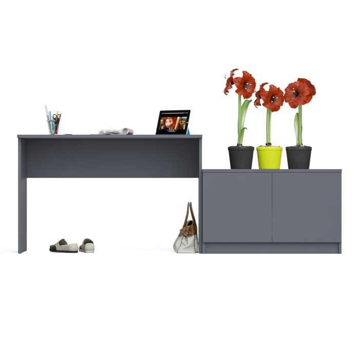 Прямые компьютерные столы, Стол письменный 1200 Мори с тумбой с дверками