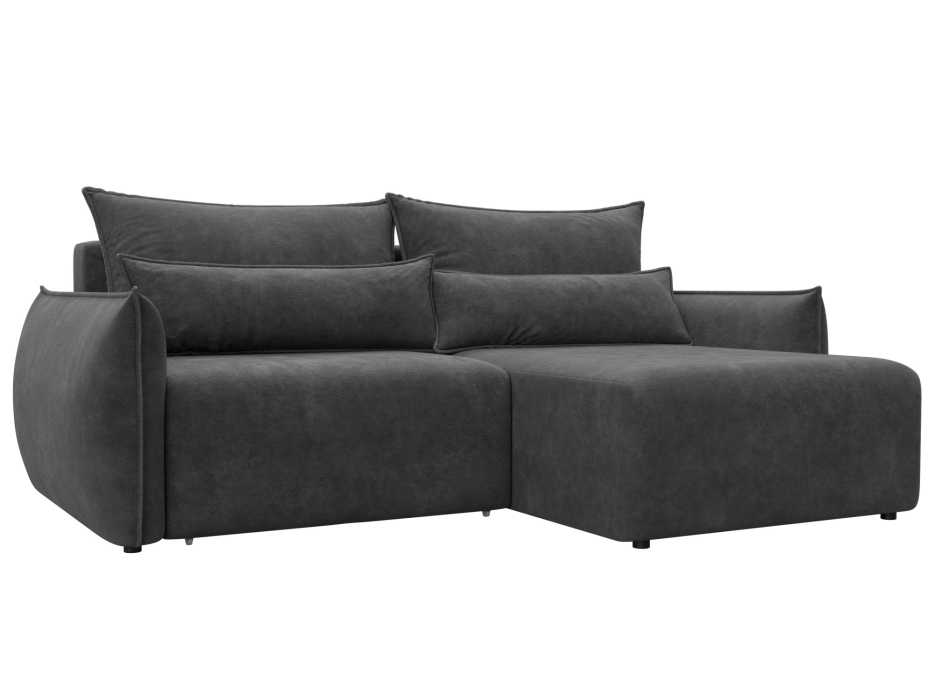 Диваны угловые в гостиную, Диван угловой Лига-051 НПБ угол универсальный, велюр BRUT