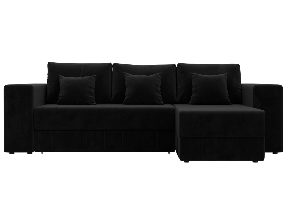 Диваны угловые в гостиную, Диван угловой Лига-076 угол универсальный, велюр SEVEN