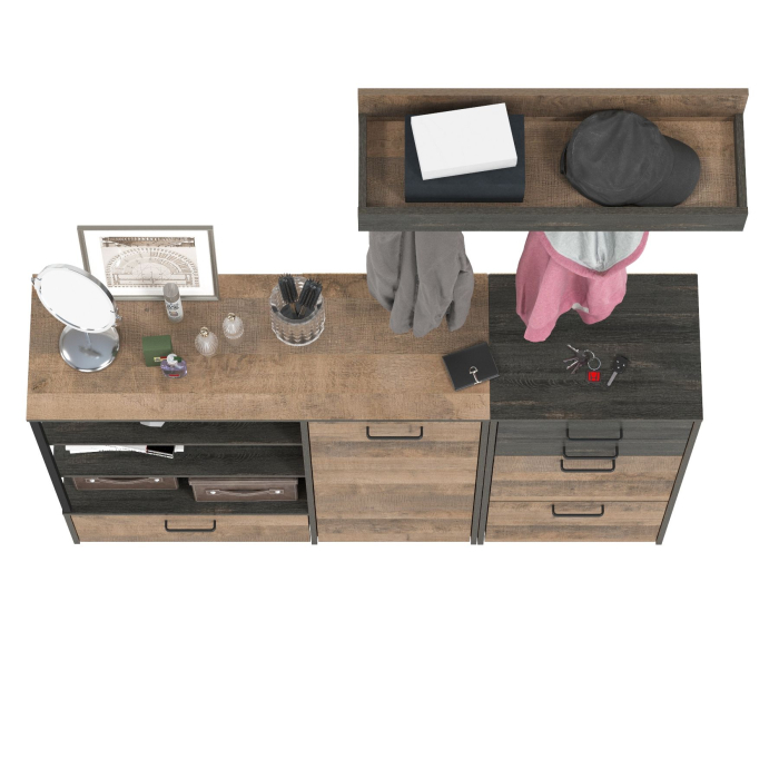 Прихожие, Комод с тумбой для обуви с ящиками и вешалкой для верхней одежды Трувор