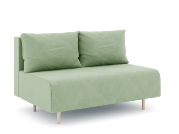 Диван прямой нераскладной Милли мини 2-х  местный без подлокотников, велюр