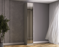 Шкафы одностворчатые, Спальня Букле Шкаф 1-дв (универсальный с зеркалом) *антресоль 350мм