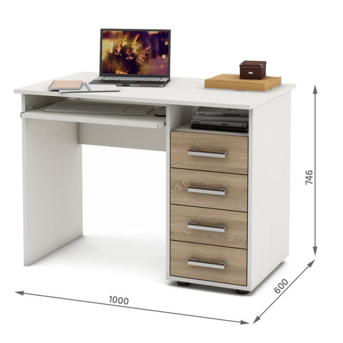 Прямые, Письменный стол Остин-3К