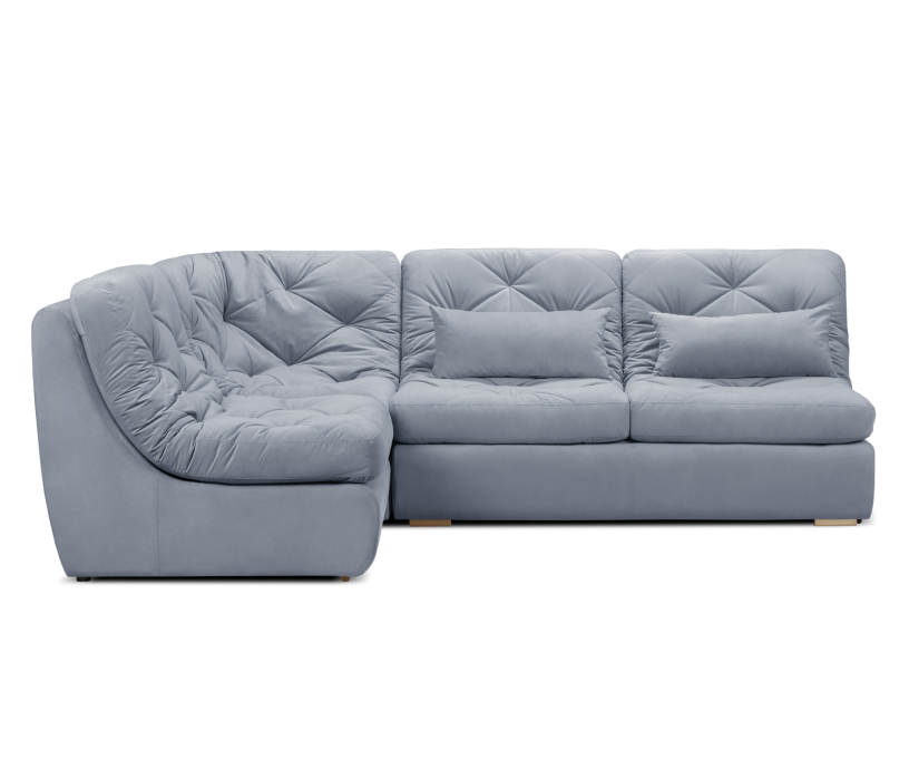 Диваны угловые в гостиную, Модульный угловой диван Борнео со спальным местом, велюр