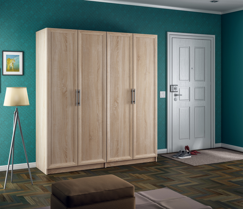 Для одежды, Мамбо СБ-2856 Шкаф 4-х дверный