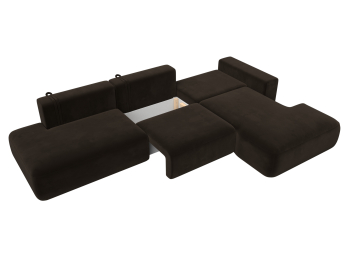 Диван угловой Лига-036 Модерн Лонг правый угол, микровельвет