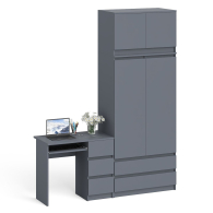 Компьютерные столы, Стол однотумбовый компьютерный МС-6 правый с шкаф-комодом 900 с антресолью Мори