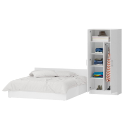 Кровать двуспальная 1800 со шкафом для одежды 2-х створчатым Стандарт