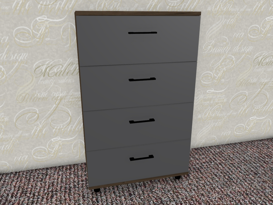 Комоды, Модульная система Грейс Комод КМ-5012  Гикори Джексон Темный