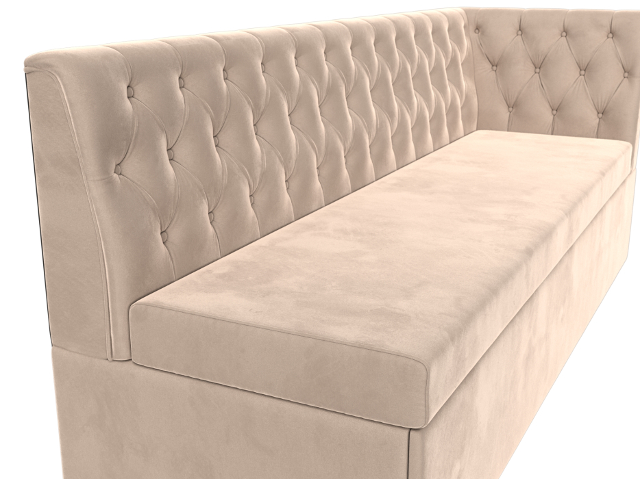 Диваны угловые кухонные, Диван кухонный Маркиз с углом справа, велюр