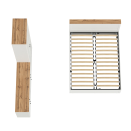 Кровать с ортопедическим основанием для матраса 1600х2000 и шкаф Остин 16.307 с комодом 6-ть ящиков