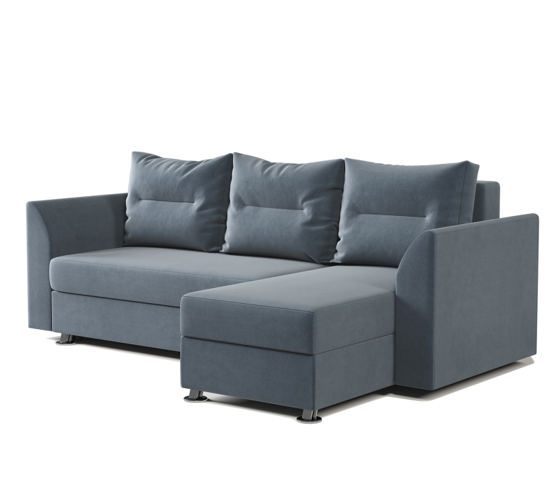 Диваны угловые в гостиную, Угловой диван Ария Скала правый велюр