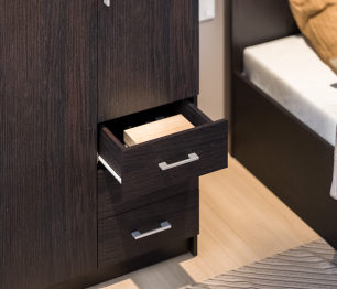 Шкаф 3-х дверный Терра (Лофт) СБ-2797 Венге