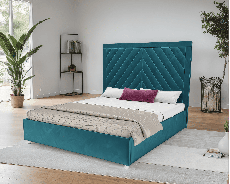 Мягкая кровать, Кровать Мишель 160 см (Бархат)