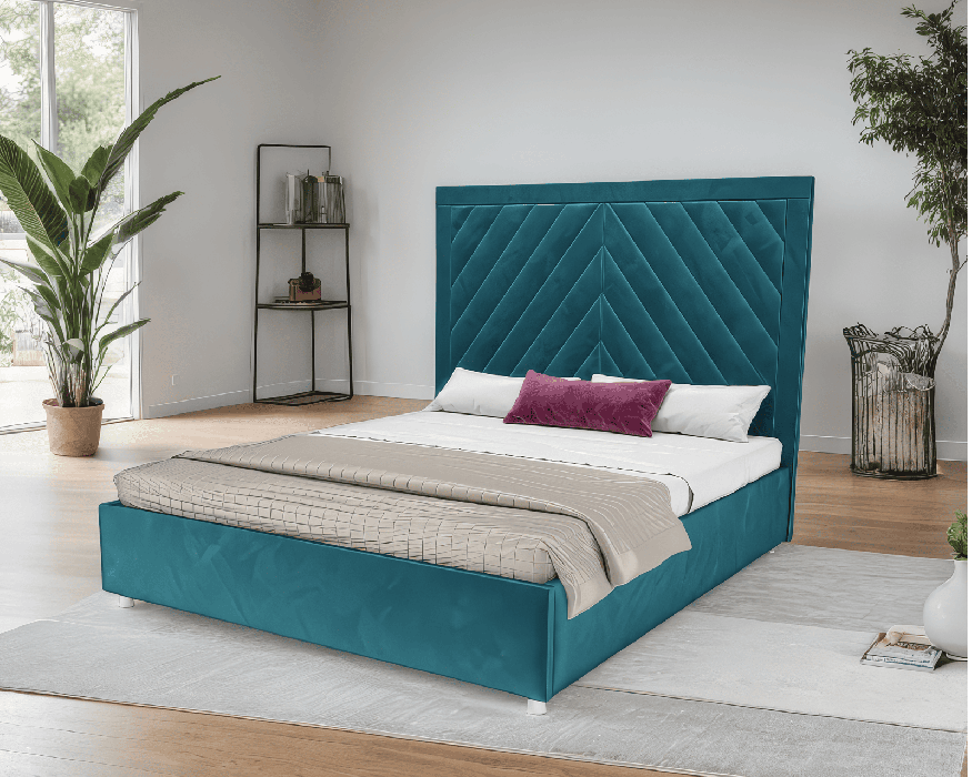 Мягкая кровать, Кровать Мишель 160 см (Бархат)