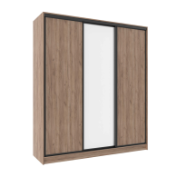 Шкафы-купе, Шкаф-купе 3-дв  Домашний 2000 зеркало/лдсп  (в2295*ш2000*г595)