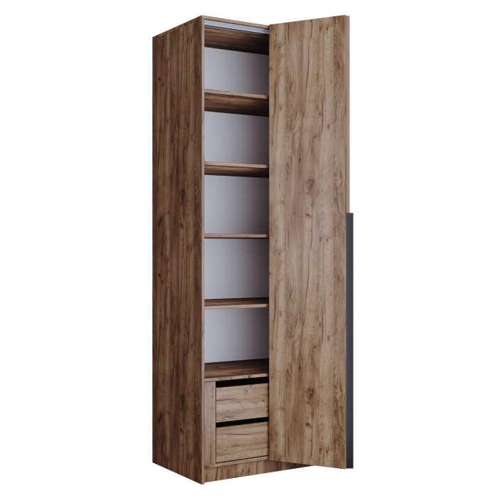 В спальню, Шкаф Локер 2-х дверный (Гармошка) доп. полки + модуль