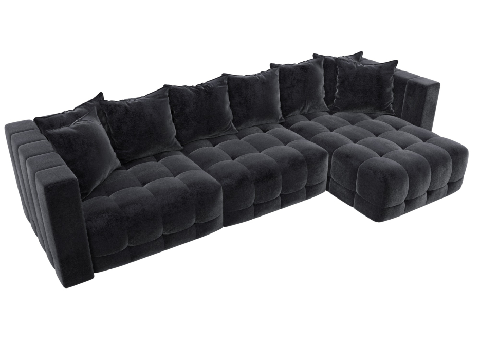 Диваны еврокнижки, Диван угловой Лига-052 НПБ Лонг угол универсальный, велюр TOWER