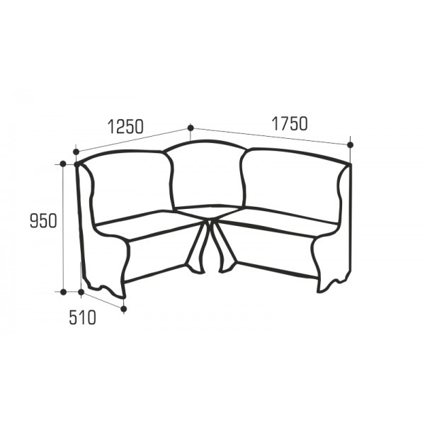 Кухонные уголки, Кухонный уголок Комфорт- Лучиана 11