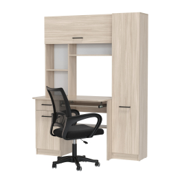 Комплект из компьютерного кресла и компьютерного стола Aльфа кресло чёрное