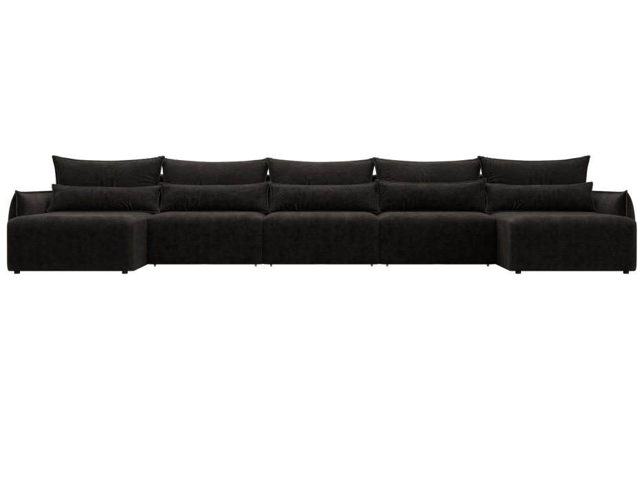 Диваны еврокнижки, Диван п-образный Лига-051 НПБ МегаЛонг, велюр BRUT