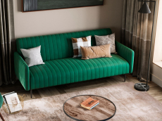 Диваны кровати со спальным местом, Диван прямой STOOL GROUP Дрезден Велюр