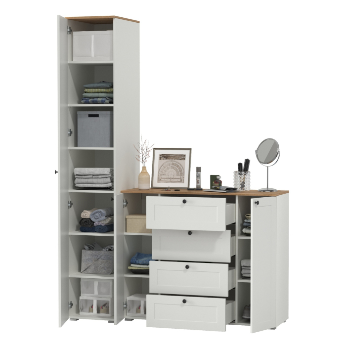 Прихожие, Шкаф-пенал и комод четыре ящика Остин