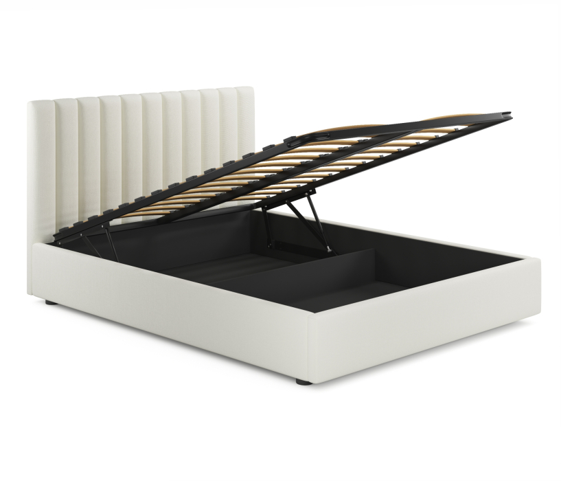 Мягкая кровать, Мягкая кровать с тумбами Olivia 1600 подъемная