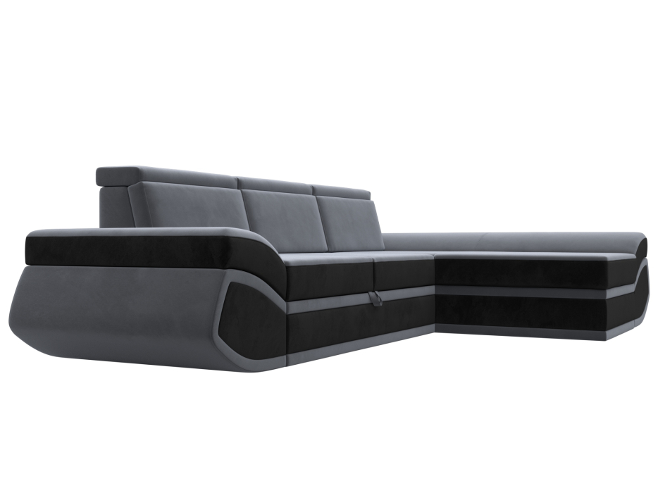 Диваны угловые в гостиную, Диван угловой Лига-032 правый угол, велюр