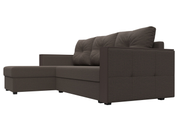 Диван угловой Валенсия Лайт левый угол, рогожка Амур