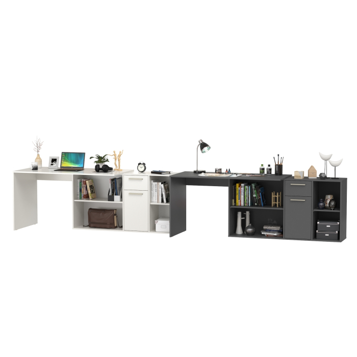 Прямые компьютерные столы, Два письменных стола-трансформера Лайт 03.245