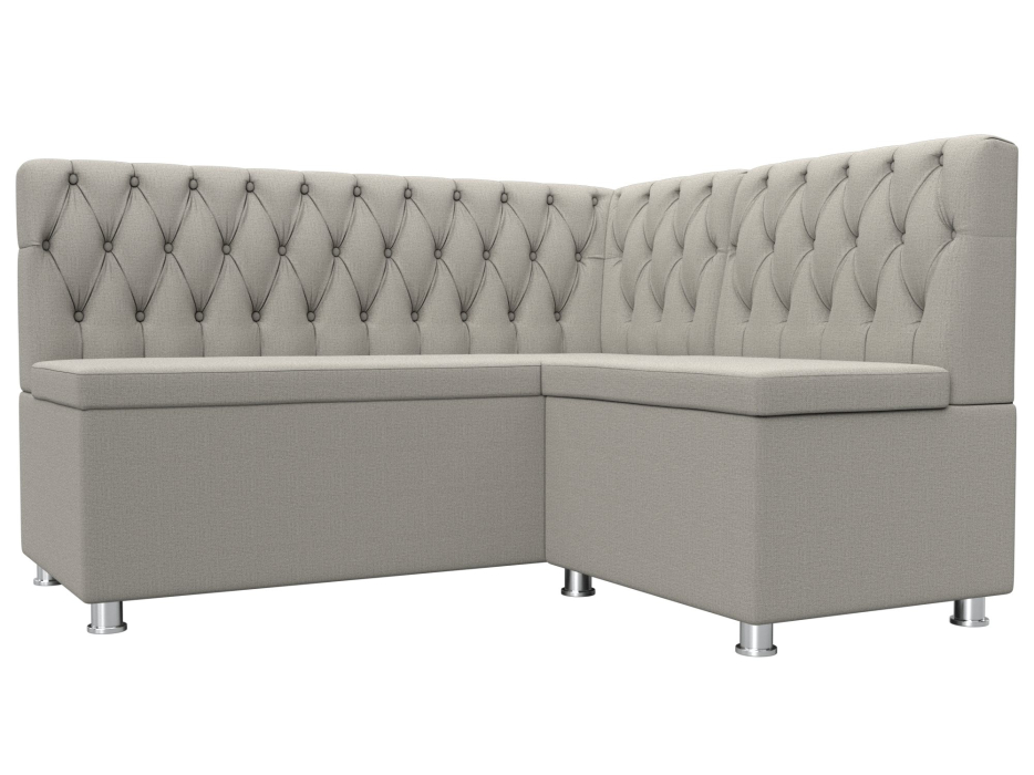 Кухонные уголки, Диван кухонный угловой Мирта правый угол, рогожка Амур