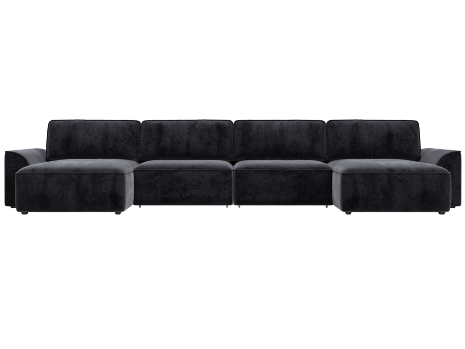 Диваны еврокнижки, Диван п-образный Лига-048 НПБ лонг, велюр TOWER