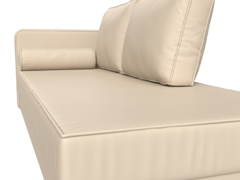 Кушетка Прайм, экокожа, левый угол