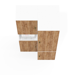 Глубокий пенал для одежды и пенал с нишей Лидер-8