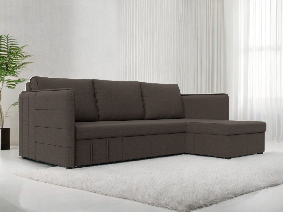 Диваны угловые в гостиную, Диван угловой Слим универсальный угол, рогожка Амур