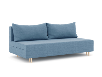 Диван-кровать еврокнижка Смайл без подлокотников, рогожка Люкс