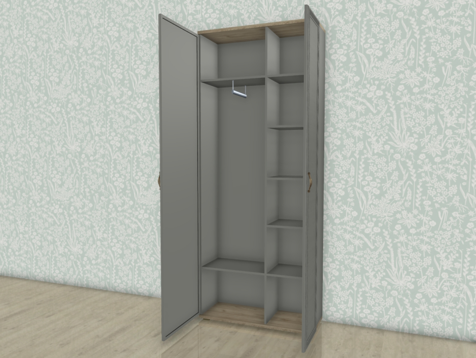 Шкафы двухстворчатые, Модульная система Карина Шкаф ШК-1033 с зеркалом