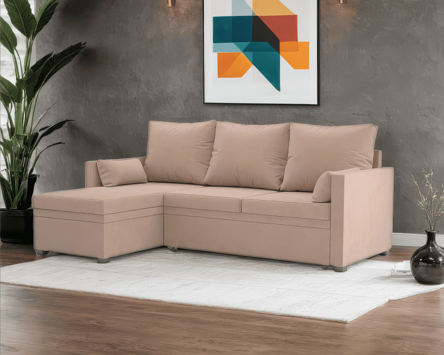 Диваны угловые в гостиную, Диван угловой Париж (Велюр)  