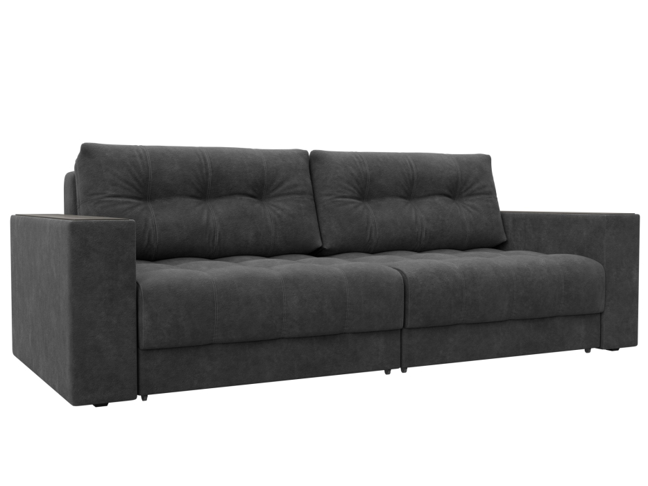 Диваны еврокнижки, Диван прямой с декором Лига-049 НПБ, велюр BRUT