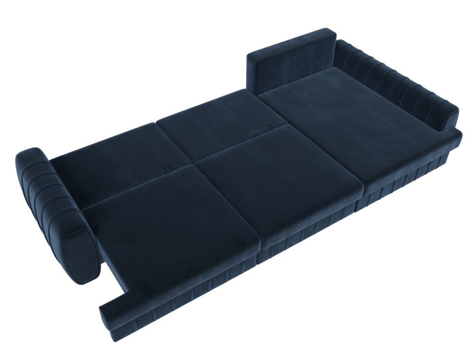 Диваны угловые в гостиную, Диван угловой Лига-057 НПБ Лонг угол правый, велюр TOWER