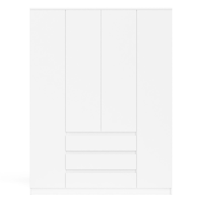 Шкафы распашные, Шкаф-комод с тремя ящиками и четырьмя дверками Мори МШ1600.1