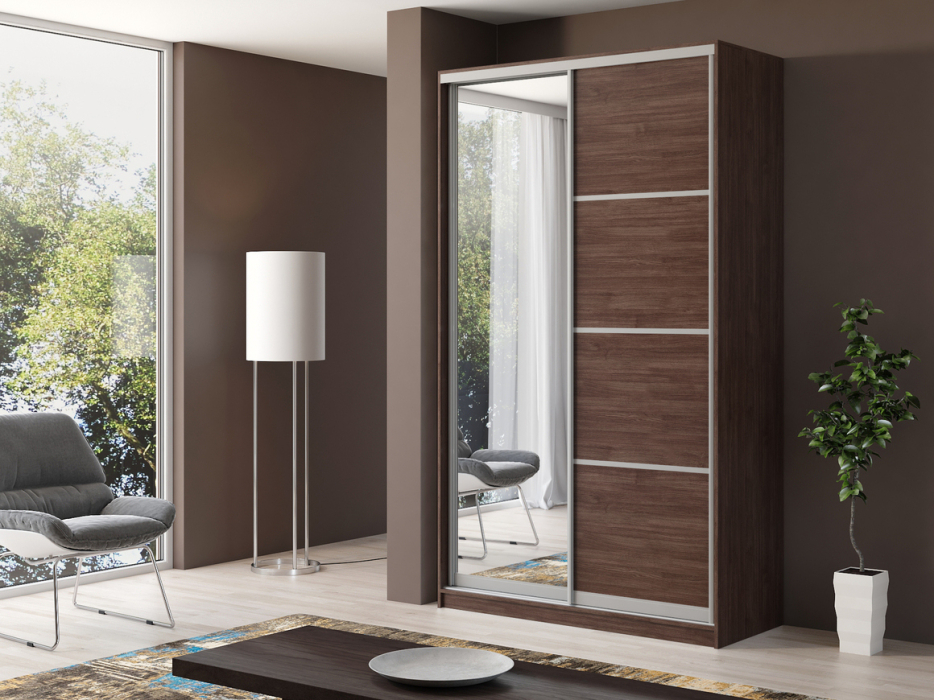 Шкафы-купе, Шкаф купе 2-х дверный Айсберг 140+зеркало