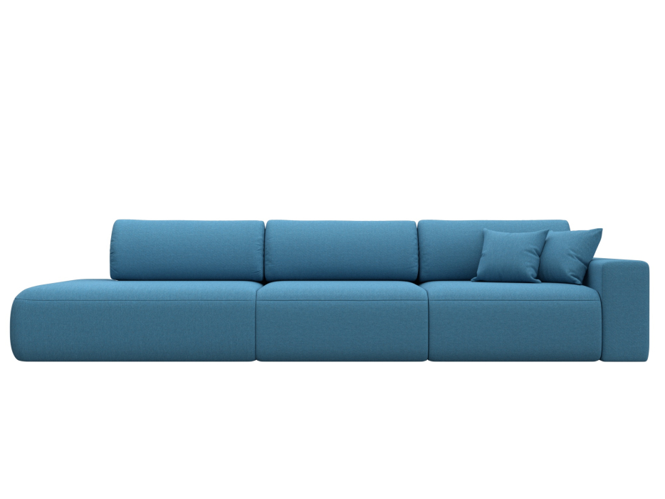 Диваны еврокнижки, Диван прямой Лига-036 НПБ Модерн Лонг подлокотник справа, рогожка Амур