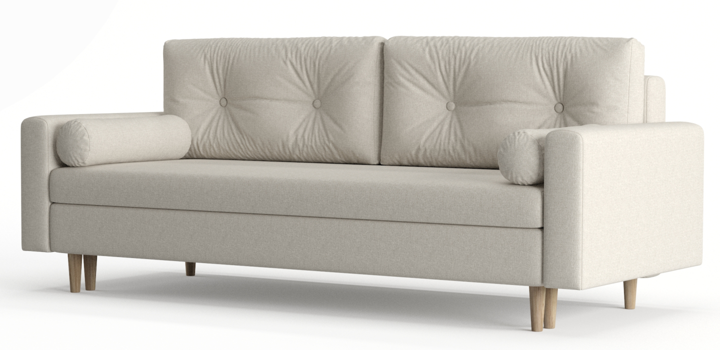 Диваны еврокнижки, Диван-кровать Таврида, пружинный блок, рогожка