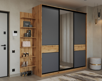 Шкаф-купе SLIM, 184х60 с зеркалом