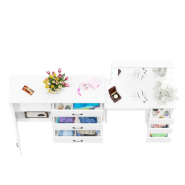 Комод-тумба 122-1204 и столик косметический с лампочками Сура