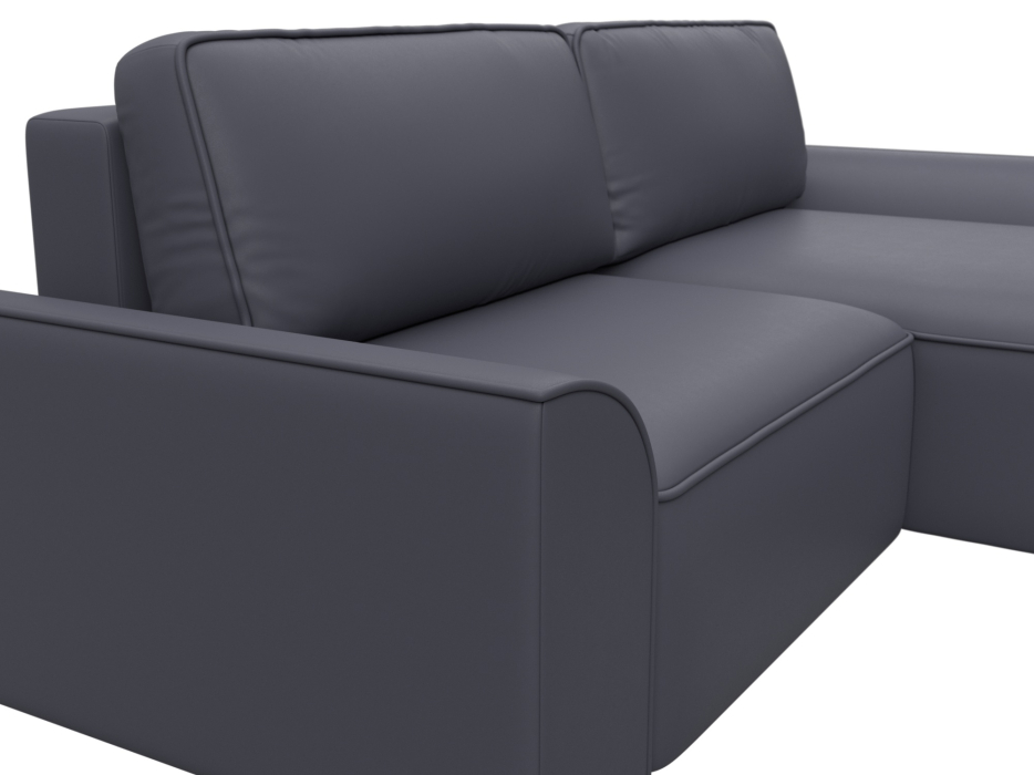 Диваны угловые в гостиную, Диван угловой Лига-048 НПБ, экокожа GRIFON